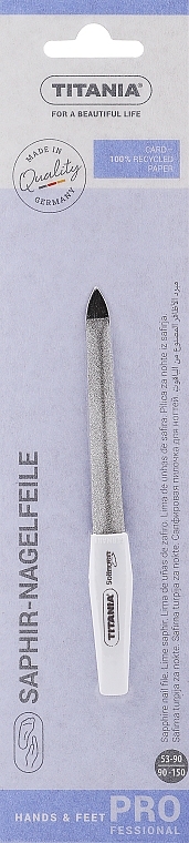 Szafirowy pilnik do paznokci rozmiar 5 - Titania Essentials Soligen Saphire Nail File — Zdjęcie N1