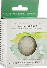 Gąbka - The Konjac Sponge Company Premium Facial Puff with French Green Clay — Zdjęcie N2