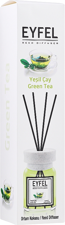 Dyfuzor zapachowy Zielona herbata - Eyfel Perfume Reed Diffuser Green Tea — Zdjęcie N1