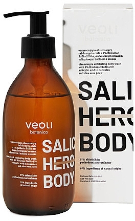 Oczyszczająco-złuszczający żel do mycia ciała - Veoli Botanica Salic Hero Body — Zdjęcie N2