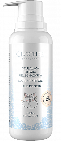 Otulająca oliwka do ciała z jojobą i witaminą E - Clochee Baby&Kids — Zdjęcie N1