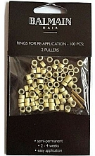 Mikropierścienie do przedłużania włosów, beżowe, 100 szt. - Balmain Paris Hair Couture Soft Rings Beige — Zdjęcie N1