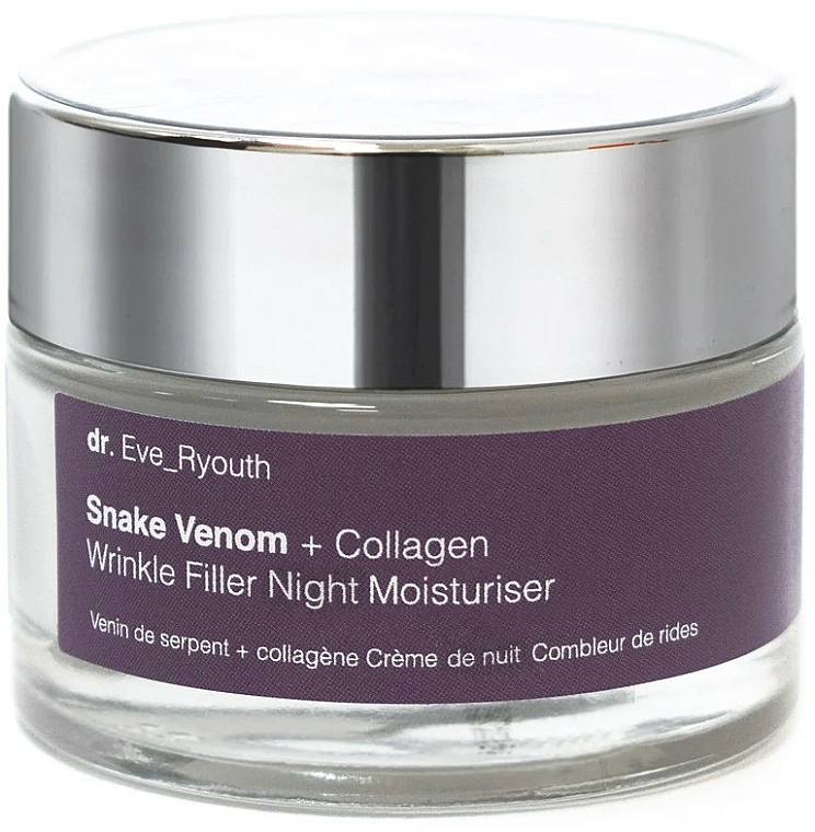 Krem do twarzy na noc - Dr. Eve_Ryouth Snake Venom + Collagen Wrinkle Filler Night Moisturiser — Zdjęcie N1