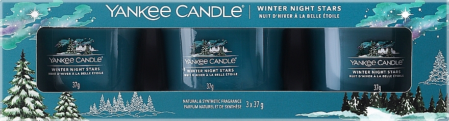 Mini świeczka zapachowa w szkle - Yankee Candle Winter Night Stars Filled Votive — Zdjęcie N1