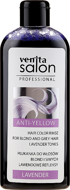 Płukanka do włosów blond i siwych Srebrne refleksy - Venita Salon Professional Lavender Anti-Yellow Hair Color Rinse — Zdjęcie N2