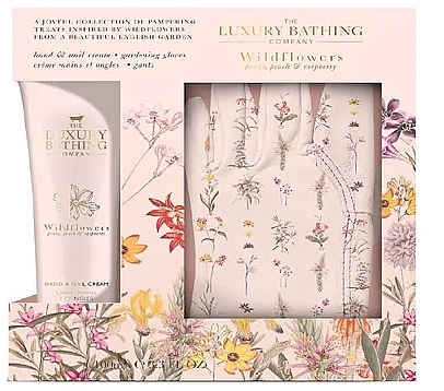 Zestaw - Grace Cole The Luxuty Bathing Wildflowers (h/cr/100ml + gloves/2pcs) — Zdjęcie N1