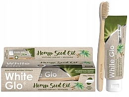 Kup Zestaw - White Glo Hemp Seed Oil (toothpaste/150g + toothbrush/1pc + toothbrush/1pcs)