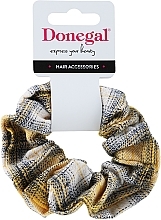 Gumka do włosów, FA-5641, żółto-biała - Donegal — Zdjęcie N1