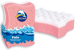 Kup Gąbka masująca do kąpieli Fala, różowa - Ocean