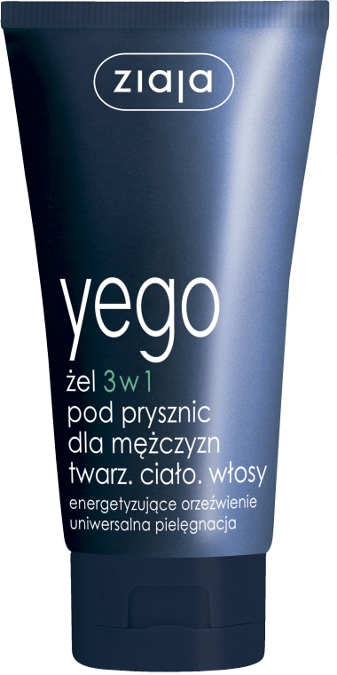 Żel 3 w 1 pod prysznic dla mężczyzn Twarz, ciało i włosy - Ziaja Yego — Zdjęcie N3