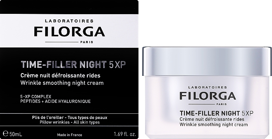 Krem na noc wygładzający zmarszczki - Filorga Time-Filler Night 5XP Wrinkle Smoothing Night Cream — Zdjęcie N2