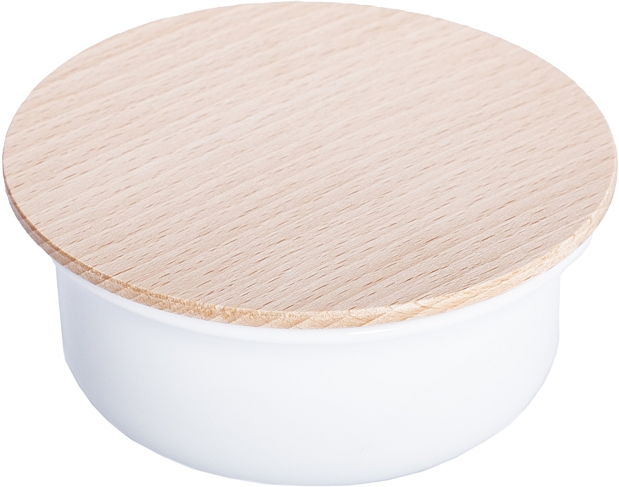 Mydło do golenia w ceramicznej misce - Plisson Soap And Porcelain Shaving Bowl With White Beechwood Lid — Zdjęcie N1