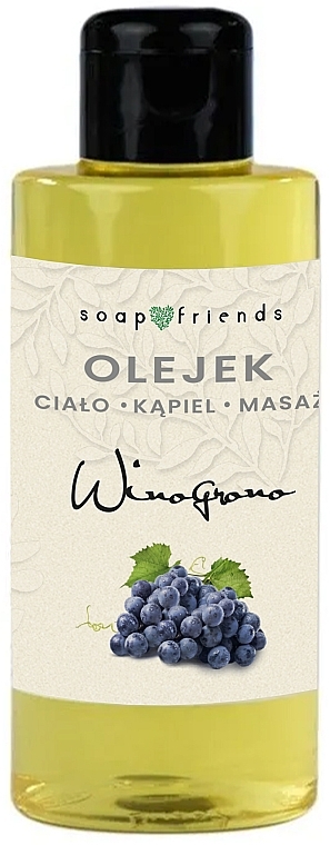Olejek do ciała, masażu i kąpieli Winogrona - Soap&Friends Grape Oil — Zdjęcie N1