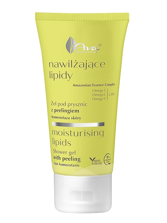 Żel pod prysznic z peelingiem - Ava Laboratorium Moisturising Lipids Shower Gel With Peeling — Zdjęcie N1