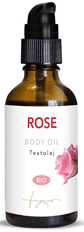Organiczny różany olejek do ciała z olejkiem eterycznym z róży damasceńskiej - Fagnes Aromatherapy Bio Rose Body Oil — Zdjęcie N1