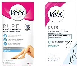 Plastry z woskiem do depilacji skóry wrażliwej - Veet Hair Removal Strips Sensitive Skin — Zdjęcie N2