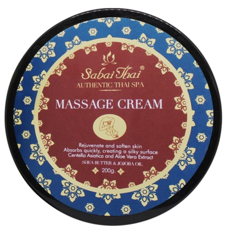 Krem do masażu z ekstraktami z wąkroty azjatyckiej i aloesu - Sabai Thai Jasmine Aroma Massage Cream — Zdjęcie N1