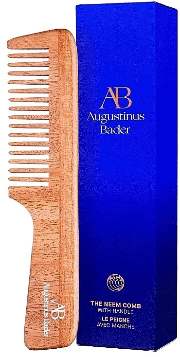 PRZECENA! Grzebień z drewna Neem z rączką - Augustinus Bader The Neem Comb With Handle * — Zdjęcie N1