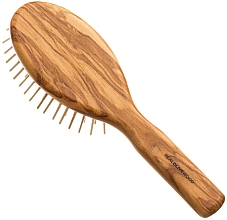 Antystatyczna szczotka do włosów z drewna oliwkowego bardzo długie zęby - Hydrea London Olive Wood Anti-Static Hair Brush Extra Long Pins — Zdjęcie N2
