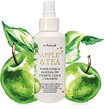 Nawilżająca mgiełka do twarzy, ciała i włosów Jabłko i zielona herbata - E-Fiore Apple & Tea — Zdjęcie N1