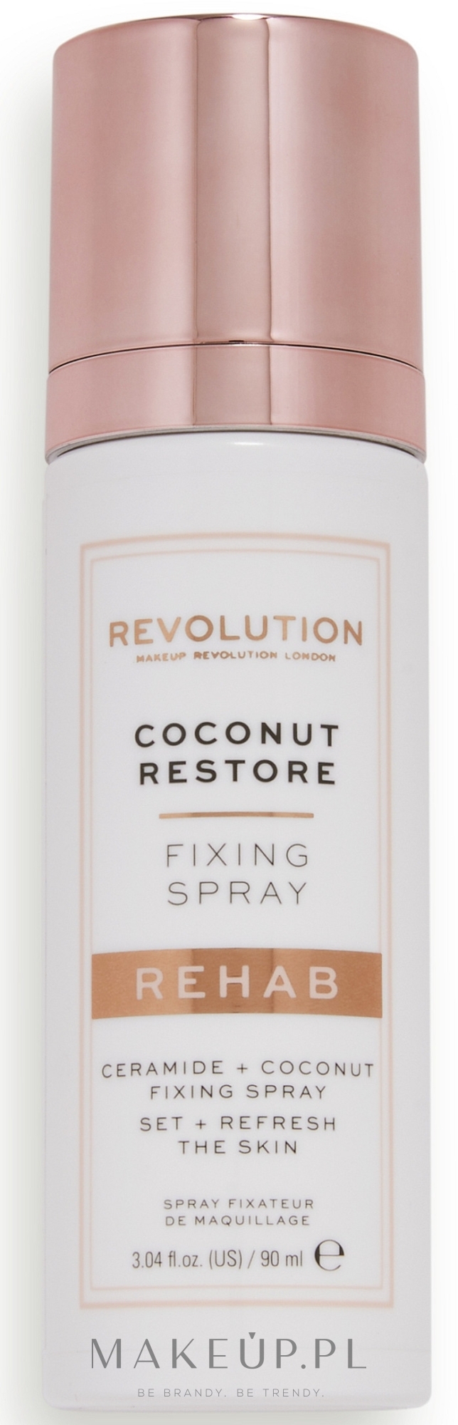 Spray do utrwalania makijażu - Makeup Revolution Rehab Fixing Spray Coconut Restore  — Zdjęcie 90 ml