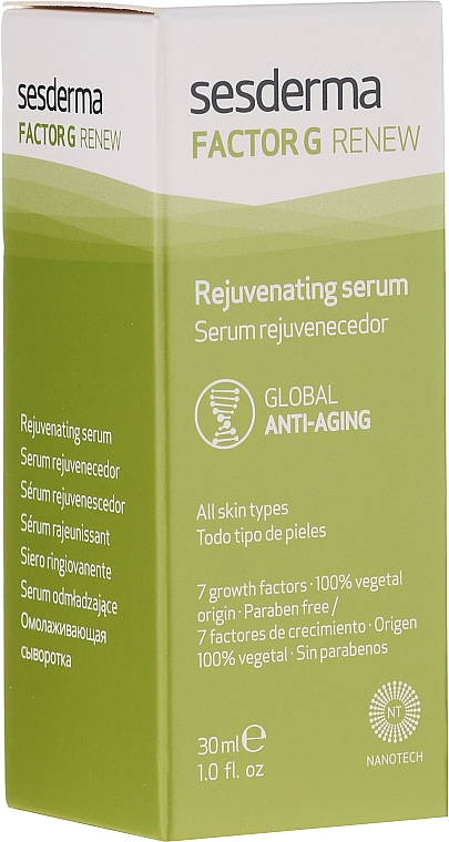 Przeciwstarzeniowe serum do twarzy - SesDerma Laboratories Factor G Renew Rejuvenating Serum — Zdjęcie N3