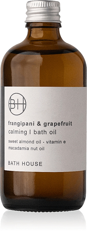 Bath House Frangipani & Grapefruit Bath Oil - Olejek do kąpieli Frangipani i grejpfrut — Zdjęcie N1