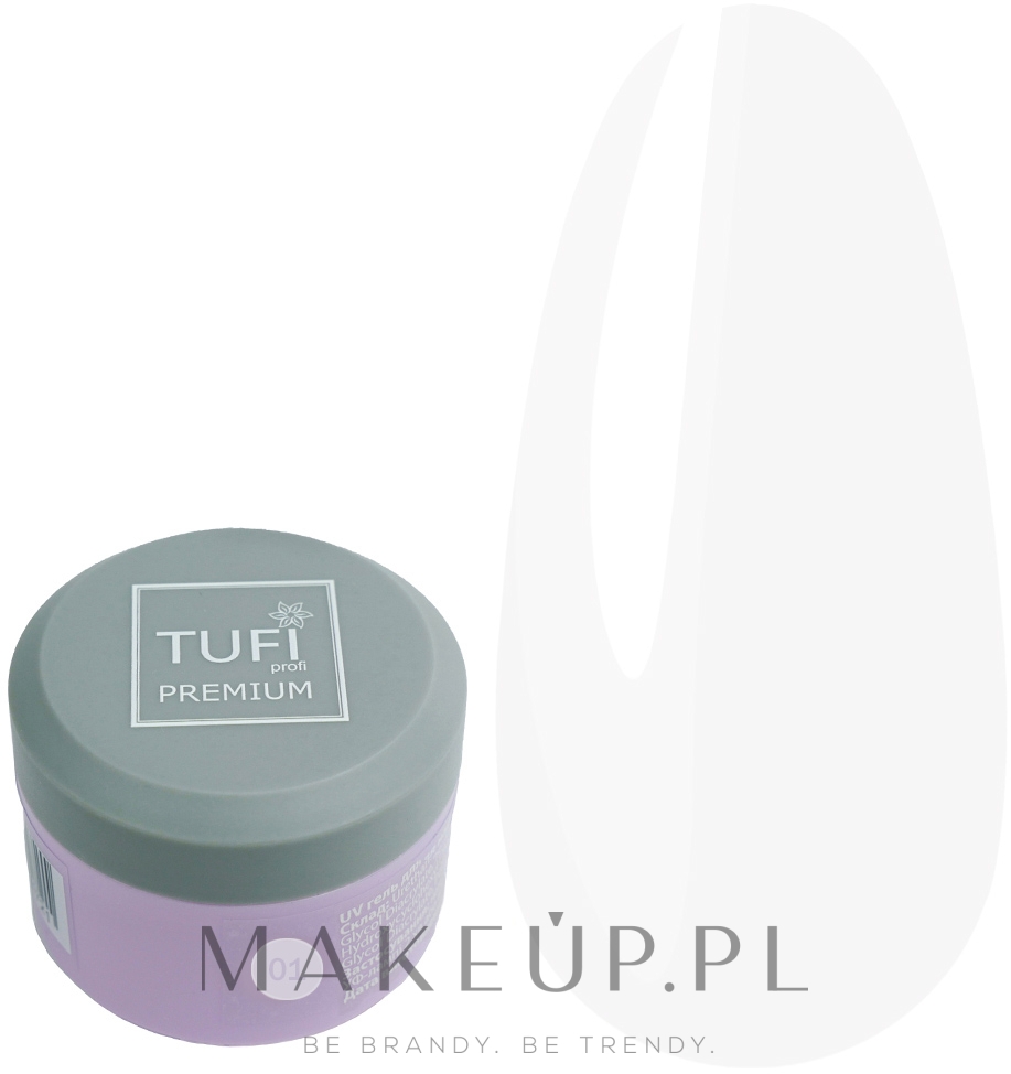 Żel do przedłużania paznokci - Tufi Profi Premium UV Gel 01 Clear — Zdjęcie 5 g