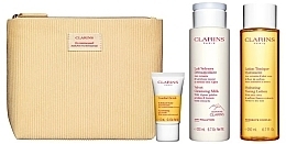Kup Zestaw - Clarins My Cleansing Essentials Normal Skin (milk/200 ml + lot/200 ml + scr/15 ml + pouch)