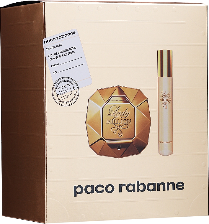 Paco Rabanne Lady Million - Zestaw (edp 80 ml + edp 20 ml) — Zdjęcie N1