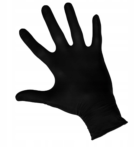 Rękawice nitrylowe, rozmiar M, czarne - Medasept Nitrile Black Examination Gloves — Zdjęcie N1