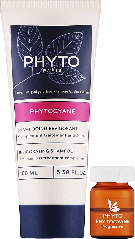 Zestaw - Phyto Phytocyane Set (ampoules/12x5ml + shm/100ml) — Zdjęcie N1