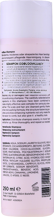 Regenerujący szampon do włosów z mikroproteinami - Alcina Color & Blonde Regenerative Shampoo — Zdjęcie N2