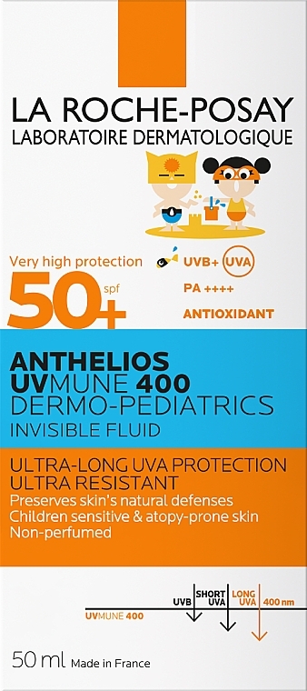 Płyn przeciwsłoneczny dla dzieci do twarzy i ciała SPF50+ - La Roche-Posay Anthelios UV Mune 400 Fluid — Zdjęcie N2