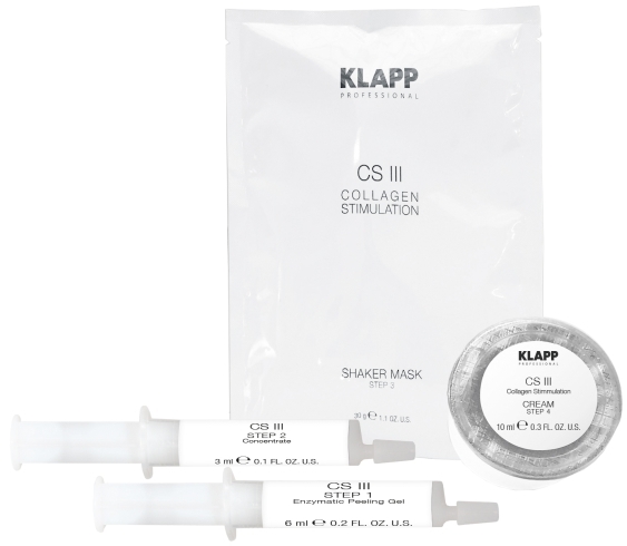 Zestaw do pielęgnacji twarzy - Klapp CS III Collagen Stimulation Treatment (peel/6ml + conc/3ml + mask/30g + cr/10ml) — Zdjęcie N1