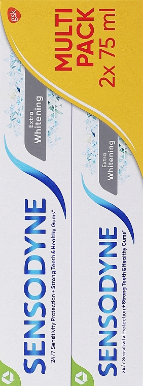 Zestaw - Sensodyne Extra Whitening (toothpaste 2 x 75 ml) — Zdjęcie N1