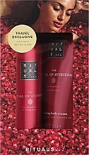 Zestaw podróżny Indyjska róża, olej migdałowy i himalajski miód - Rituals Mini Travel Set Ayurveda (b/cr/70ml + sh/gel/50ml) — Zdjęcie N1