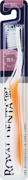 Miękka szczoteczka do zębów z nanocząstkami srebra, pomarańczowa - Royal Denta Silver Soft Toothbrush — Zdjęcie N1