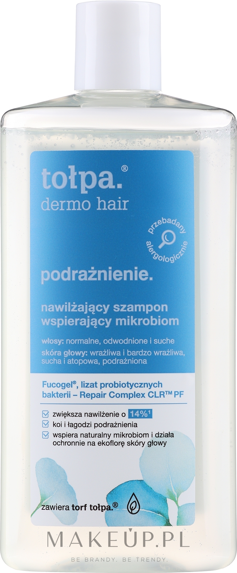 Nawilżający szampon kojący podrażnienia - Tołpa Dermo Hair — Zdjęcie 250 ml