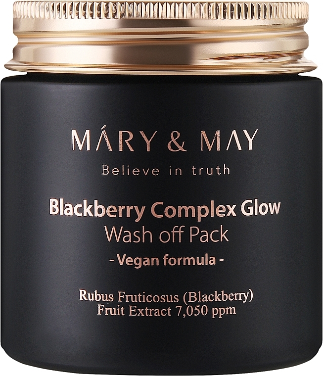 Antyoksydacyjna glinkowa maseczka do twarzy z jeżynami - Mary & May Blackberry Complex Glow Wash Off Mask — Zdjęcie N3