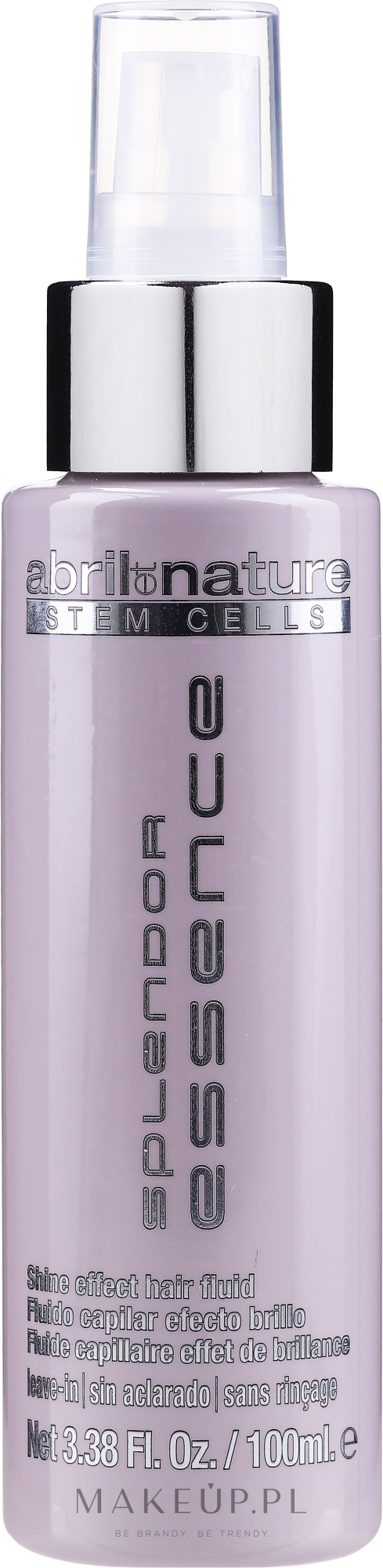 Nabłyszczający fluid do włosów z roślinnymi komórkami macierzystymi i olejem arganowym - Abril et Nature Stem Cells Splendor Essence — Zdjęcie 100 ml
