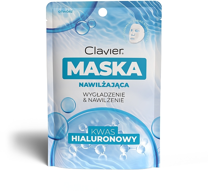 Maska nawilżająca z kwasem hialuronowym - Clavier