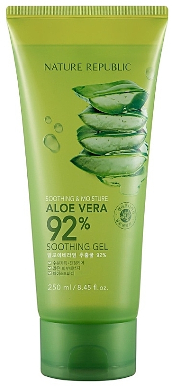 Żel do twarzy i ciała, tubka - Nature Republic Soothing & Moisture Aloe Vera 92% Soothing Gel — Zdjęcie N1