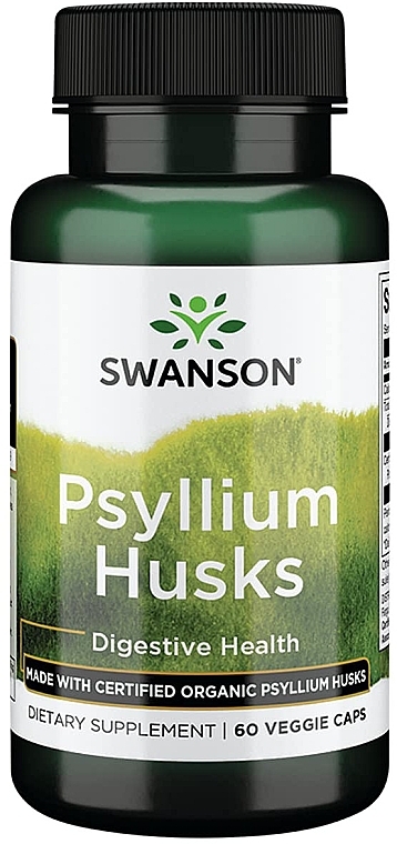 Suplement diety Łupina nasienna babki jajowatej, 625 mg - Swanson Psyllium Husk — Zdjęcie N1