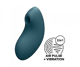 Próżniowy stymulator łechtaczki, turkusowy - Satisfyer Air Pulse Vulva Lover 2 Stimulator + Vibration — Zdjęcie N2