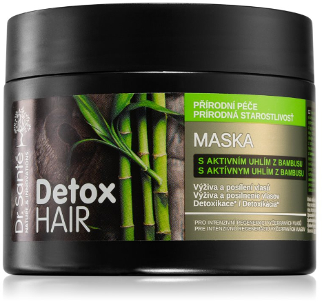 Wzmacniająca maska do włosów Węgiel bambusowy - Dr Sante Detox Hair Mask