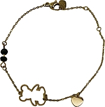 Bransoletka damska, kamienie, miś i serce, złota - Lolita Accessories — Zdjęcie N1