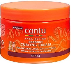 Krem do pielęgnacji włosów kręconych - Cantu Coconut Curling Cream  — Zdjęcie N1