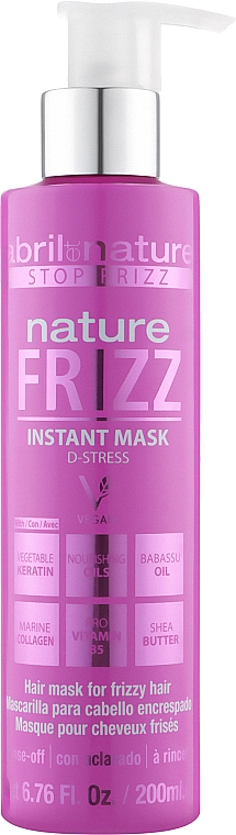 Głęboko pielęgnująca maska ​​do włosów - Abril et Nature Nature Frizz D-Stress Instant Mask — Zdjęcie N1