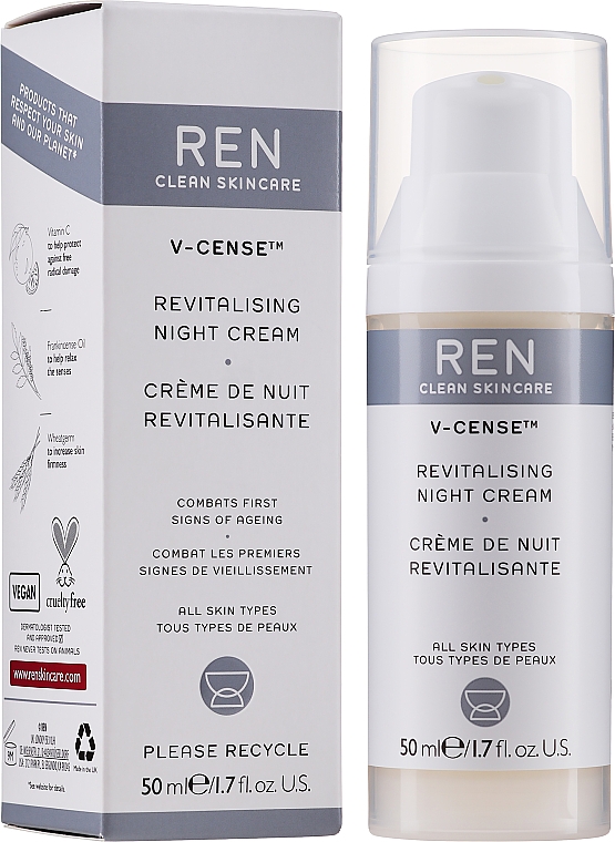 Rewitalizujący krem na noc - Ren V-Cense Revitalising Night Cream — Zdjęcie N2